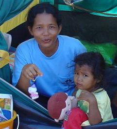 During January this family of 6 lived in this 1mt Sq tent